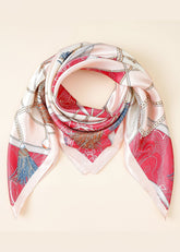 Chain Print Square Scarf Sai Feel